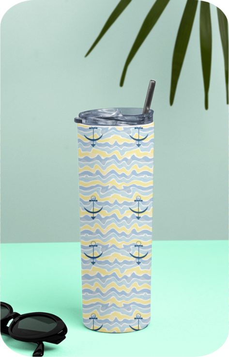 Nautical Waves Tumbler