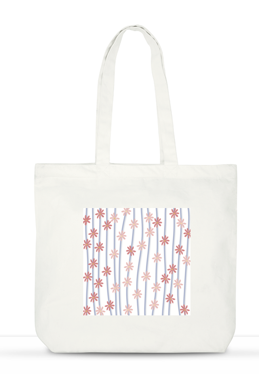 String of Pearls Large Tote Bag with Zipper & Pockets