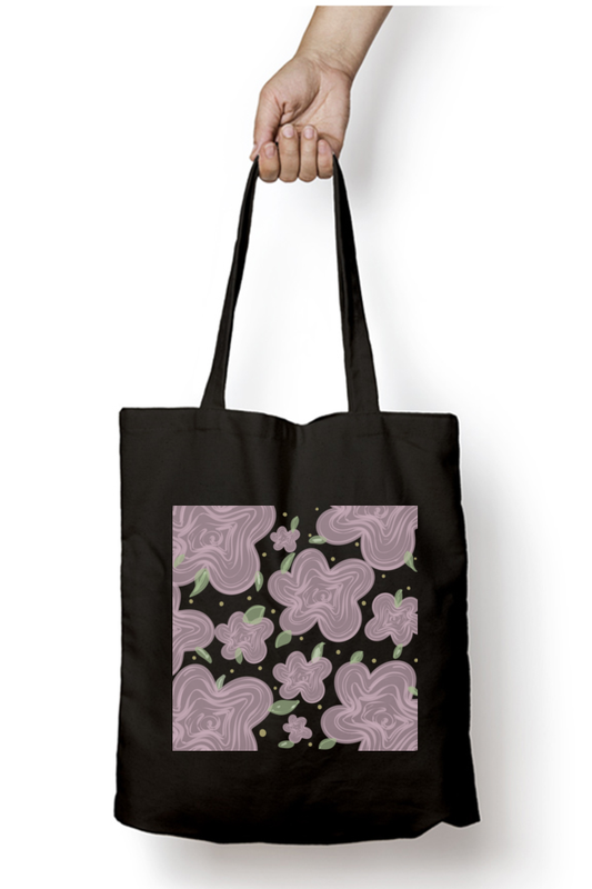 Mauve Tote Bag with Zipper